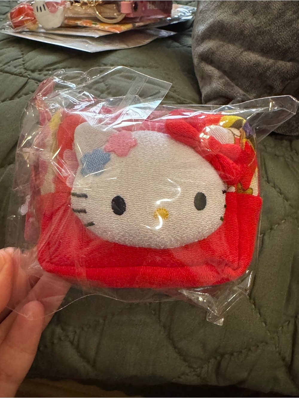 Sanrio Hello Kitty Red Mini Bag with White Face and Multicolor Accents